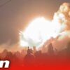 Мощный взрыв в небе над Донецком